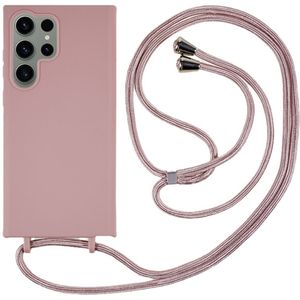 Samsung Galaxy S25 Ultra Hoesje - Coverup Colour TPU Back Cover met Koord - Roze
