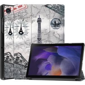 Samsung Galaxy Tab A8 10.5 (2021) Hoesje - Tri-Fold Book Case met Wake/Sleep - Eiffeltoren