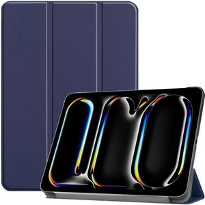 iPad Pro 13 (2024) Hoesje - Tri-Fold Book Case met Wake/Sleep - Blauw