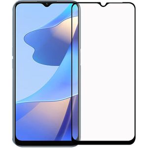 OPPO A16 / A54s Screen Protector - Full-Cover Tempered Glass - Zwart