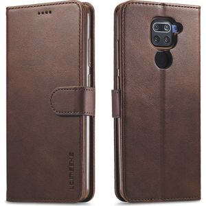 Xiaomi Redmi Note 9 Hoesje - LC.IMEEKE Luxe Book Case - Donkerbruin