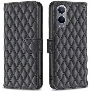 OnePlus Nord CE4 Lite 5G Hoesje - BINFEN Rhombus Book Case - Zwart