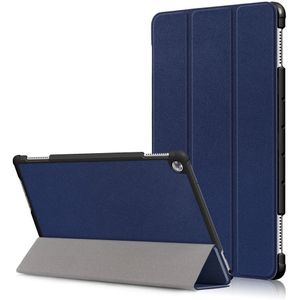 Huawei MediaPad M5 Lite 10 Hoesje - Tri-Fold Book Case met Wake/Sleep - Blauw