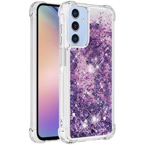 Samsung Galaxy A15 Hoesje - Coverup Liquid Glitter Back Cover - Paars