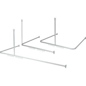 Sealskin Easy Roll douchegordijnstangset 90x90x90cm aluminium