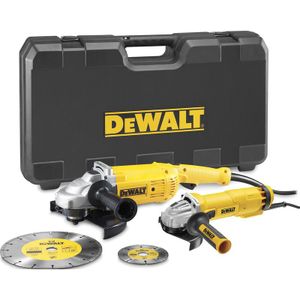 DeWALT DWE492SDT-QS haakse slijper set 230mm & 125mm - 2200W / 1000W