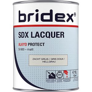 Bridex SDX Lacquer lak alkyd 1L zacht grijs mat