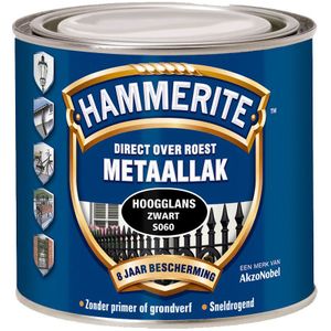 Hammerite hoogglans metaallak 250ml zwart S060