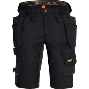 Snickers AllroundWork stretch werkshort met Holsterzakken slim fit 6141 48 zwart