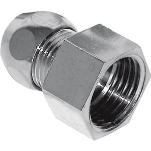 Knel schroefbus chroom 1/2"x10mm