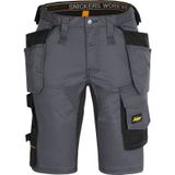 Snickers AllroundWork stretch werkshort met Holsterzakken slim fit 6141 52 grijs