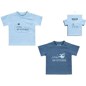 Jacky 2-pack T-shirts voor jongens, maat: 86/92, Leeftijd: 13-24 maanden, Basic Line, Blauw, 6121910