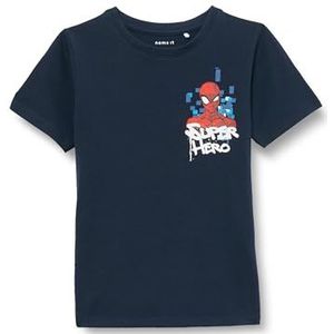 NAME IT Jongens Nmmmizz Spider Ss Top Mar T-shirt, Dark Sapphire, 98