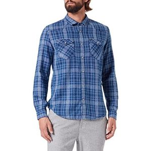 Garcia Herenshirt met lange mouwen, indigo, XXL