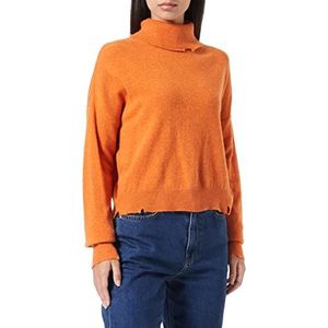 Replay Dames pullover coltrui wol, oranje (oranje 443), M, Oranje 443, M