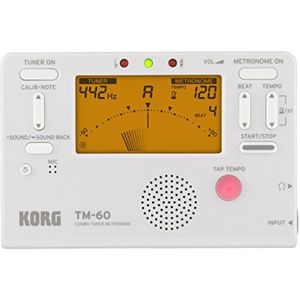 Korg TM60-WH Combo Tuner Metronome - White