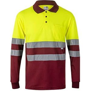 VELILLA 175 20/18 3XL poloshirt met lange mouwen, hoge zichtbaarheid, neongeel, maat 3XL
