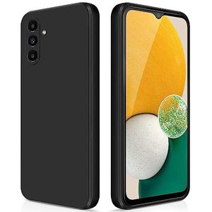 GiiYoon Hoesje voor Samsung Galaxy A13 5g, Zijdezachte Volledig Lichaam Siliconen Case, Schokbestendige Beschermhoes met Microvezel Voering (Zwart)