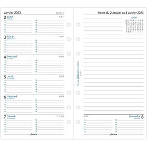 Filofax Week op 1 pagina + pagina voor notities – Frans – per – 2023