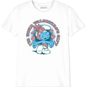 Les Schtroumpfs T-shirt voor jongens, Wit, 8 Jaren