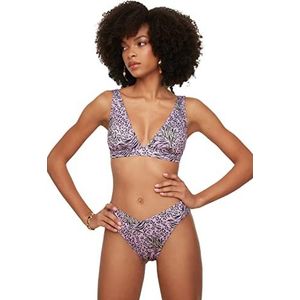 Trendyol Dames V-gesneden zes bikinibroekjes, multicolor, 38