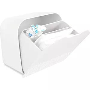 Dinntty Houten Maandverband Opbergdoos, Tamponhouder Pad Bak Container, Organizer voor Vrouwelijke Producten met Deksel voor de Badkamer