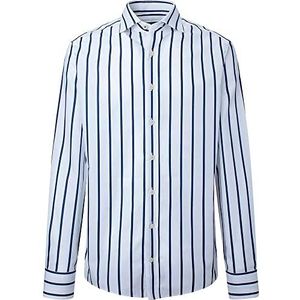 Hackett London Heren Bold Stripe Shirt, Wit/Navy, XXL, Wit/Navy, XXL