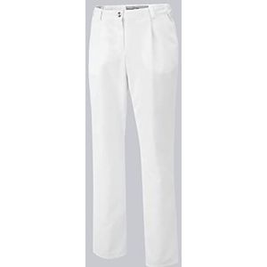 BP 1647-400-21 broek voor vrouwen, met plooien en zakken, 215,00 g/m² stofmix, wit, 42n