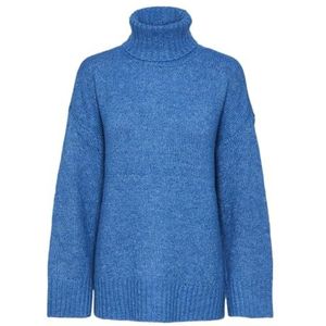 PCNANCY LS Loose Roll Neck Knit NOOS BC, French blue, XS