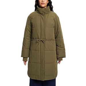 ESPRIT Gerecycled: gewatteerde jas met fleece voering, kakigroen, M