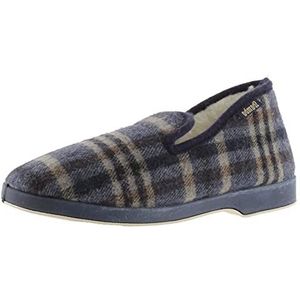 victoria Men 202061-MEN Slipper WAMBA CHECK PRINT SLIPPER CONFORTABLE & INNER SHEEPSKIN MARINO 46