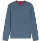 Pyjama-T-shirt van een katoenmix met wafelstructuur