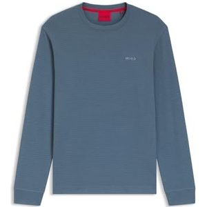 Pyjama-T-shirt van een katoenmix met wafelstructuur