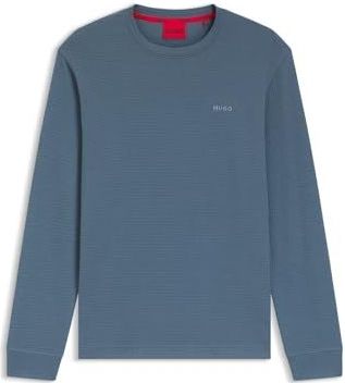 Pyjama-T-shirt van een katoenmix met wafelstructuur