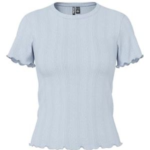 PIECES Pcmarie Ss O-Neck Poin Top JRS Noos Bc, Cashmere Blue, M