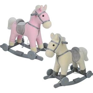 Famosa Softies Hobbelpaard met wielen en geluid, roze (Famosa 760023185)