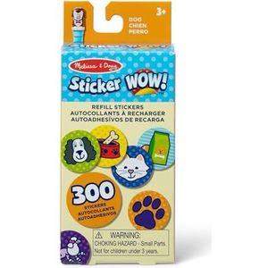 Melissa & Doug Sticker WOW 300+ navulstickers voor stickers stempelen kunst en ambachten fidgetspeelgoed verzamelobjecten - hondenhuisdieren thema, diverse (alleen stickers) - Verwijderbare stickers
