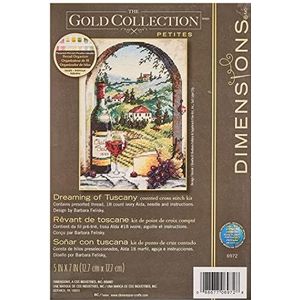 Dimensions Gold Collection - Borduurpakket - Dromen van Toscane - 06972 - Handwerk voor Volwassenen - 18 count Aida - 13 x 18 cm