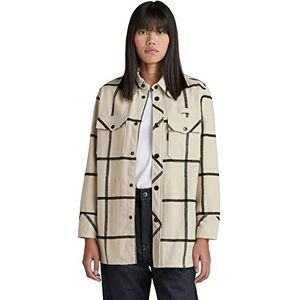 G-STAR RAW Dames BF Overshirt, Multicolor (Brown Rice Louis Check C840-D419), XS