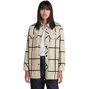 G-STAR RAW Dames BF Overshirt, Multicolor (Brown Rice Louis Check C840-D419), XS