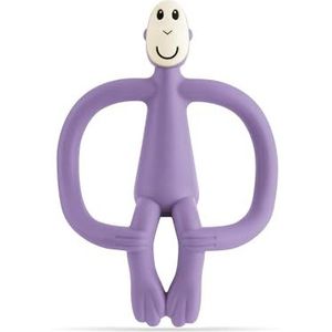 Matchstick Monkey, Originele bijtring & gel applicator, siliconen, gemakkelijk vast te pakken, BPA-vrij, 3 maanden oud+, 10,5 cm, Purple Monkey