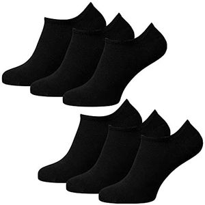 Nur Der Sokken voor heren (verpakking van 6), zwart, 24 Plus Tall