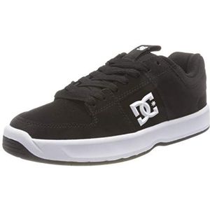 DC Shoes Lynx Zero-Leather Shoes for Men Sneakers voor heren, zwart wit, 45 EU