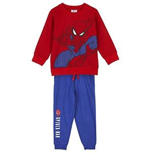 CERDÁ LIFE'S LITTLE MOMENTS Spiderman 2-delige set sweatshirt en broek, officieel gelicentieerd product van Marvel, rood, voor kinderen, Rojo, 3-4 jaar