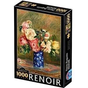 D-Toys Puzzel 1000 stukjes: Auguste Renoir - Het boeket van rozen
