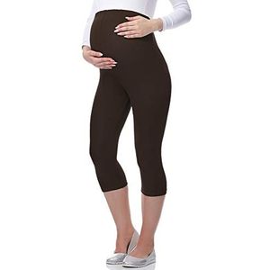 Be Mammy Vrouwen Zwangerschaps 3/4 Legging 03 (Bruin, S)