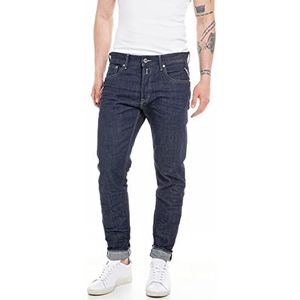 Replay Heren Jeans Willbi Regular Fit Aged van biologisch katoen, blauw (Dark Blue 007), W28 x L32, 007, donkerblauw, 28W x 32L