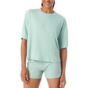 Schiesser Dames Shirt Pyjama, Mint, 40, munt, 40