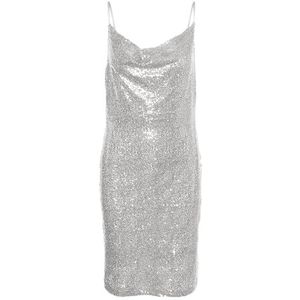 Bestseller A/S VMKAJE Waterval Singlet Short Dress JRS, Zilverkleurig/detail: pailletten, XL