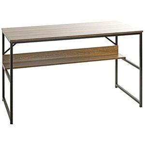 HAKU Möbel Schrijftafel eiken, zwart, Metaal, spaanplaat - Maat: B 120 cm x H 74 cm x D 60 cm, Stijl: Modern